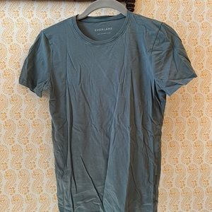 Everlane organic cotton crew tee ; green balsalm